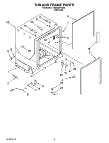05 - Tub And Frame Parts parts for Kitchenaid Dishwasher KUDC03FVSS0 from AppliancePartsPros.com