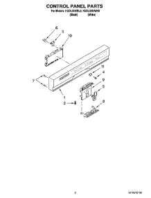 02 - Control Panel Parts parts for Kitchenaid Dishwasher KUDL03IVWH0 from AppliancePartsPros.com
