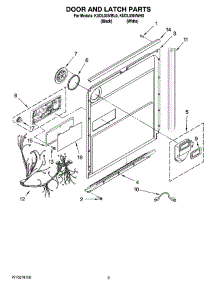 03 - Door And Latch Parts parts for Kitchenaid Dishwasher KUDL03IVWH0 from AppliancePartsPros.com