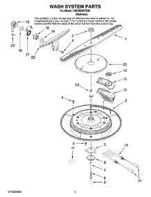03 - Wash System Parts parts for Kitchenaid Dishwasher KUDH03DTSS0 from AppliancePartsPros.com
