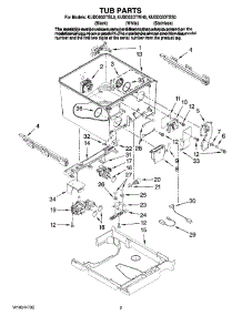 02 - Tub Parts parts for Kitchenaid Dishwasher KUDD03DTWH0 from AppliancePartsPros.com