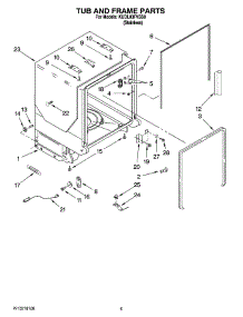 05 - Tub And Frame Parts parts for Kitchenaid Dishwasher KUDL03FVSS0 from AppliancePartsPros.com