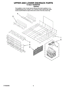 04 - Upper And Lower Dishrack Parts parts for Kitchenaid Dishwasher KUDH03DTSS0 from AppliancePartsPros.com