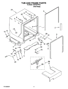 05 - Tub And Frame Parts parts for Kitchenaid Dishwasher KUDU03FTPA3 from AppliancePartsPros.com