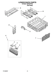 10 - Lower Rack Parts parts for Kitchenaid Dishwasher KUDU03FTPA3 from AppliancePartsPros.com