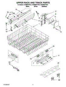 09 - Upper Rack And Track Parts parts for Kitchenaid Dishwasher KUDM03FTSS3 from AppliancePartsPros.com
