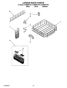 10 - Lower Rack Parts parts for Kitchenaid Dishwasher KUDM03FTSS3 from AppliancePartsPros.com
