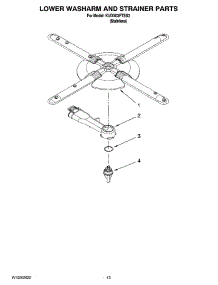 11 - Lower Washarm And Strainer Parts, Optional Parts (Not Included) parts for Kitchenaid Dishwasher KUDX03FTSS3 from AppliancePartsPros.com