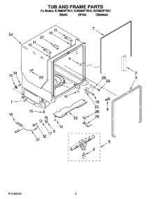 05 - Tub And Frame Parts parts for Kitchenaid Dishwasher KUDM03FTWH3 from AppliancePartsPros.com