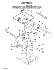 02 - Tub Parts parts for Kitchenaid Dishwasher KUDD03STPA10 from AppliancePartsPros.com