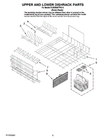 04 - Upper And Lower Dishrack Parts parts for Kitchenaid Dishwasher KUDD03STPA10 from AppliancePartsPros.com