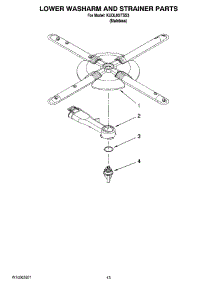 11 - Lower Washarm And Strainer Parts, Optional Parts (Not Included) parts for Kitchenaid Dishwasher KUDL03ITSS3 from AppliancePartsPros.com