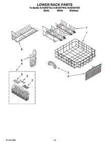 10 - Lower Rack Parts parts for Kitchenaid Dishwasher KUDU03STSS3 from AppliancePartsPros.com