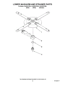 11 - Lower Washarm And Strainer Parts parts for Kitchenaid Dishwasher KUDS03CTBL3 from AppliancePartsPros.com