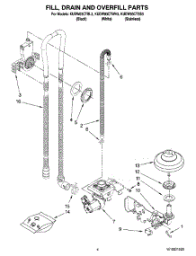 04 - Fill, Drain And Overfill Parts parts for Kitchenaid Dishwasher KUDW03CTWH3 from AppliancePartsPros.com