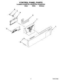 02 - Control Panel Parts parts for Kitchenaid Dishwasher KUDU03STBL3 from AppliancePartsPros.com