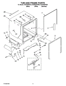 05 - Tub And Frame Parts parts for Kitchenaid Dishwasher KUDT03STBL3 from AppliancePartsPros.com