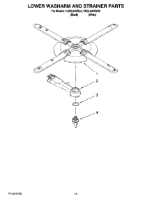 11 - Lower Washarm And Strainer Parts, Optional Parts (Not Included) parts for Kitchenaid Dishwasher KUDL03IVBL0 from AppliancePartsPros.com