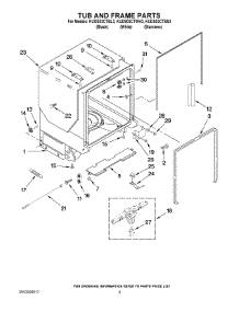 05 - Tub And Frame Parts parts for Kitchenaid Dishwasher KUDS03CTWH3 from AppliancePartsPros.com