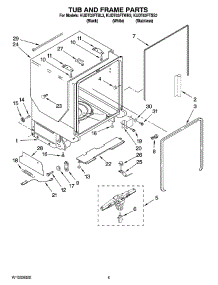 05 - Tub And Frame Parts parts for Kitchenaid Dishwasher KUDT03FTWH3 from AppliancePartsPros.com