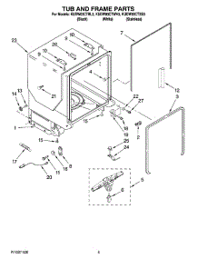 05 - Tub And Frame Parts parts for Kitchenaid Dishwasher KUDW03CTBL3 from AppliancePartsPros.com
