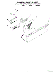 02 - Control Panel Parts parts for Kitchenaid Dishwasher KUDW03CTSS3 from AppliancePartsPros.com