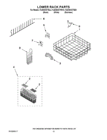 10 - Lower Rack Parts parts for Kitchenaid Dishwasher KUDS03CTSS3 from AppliancePartsPros.com