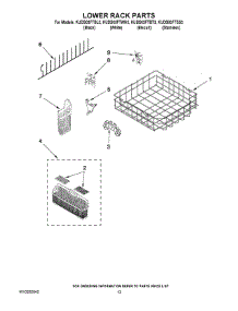 10 - Lower Rack Parts parts for Kitchenaid Dishwasher KUDS03FTSS3 from AppliancePartsPros.com