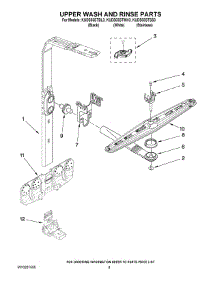07 - Upper Wash And Rinse Parts parts for Kitchenaid Dishwasher KUDS03STBL3 from AppliancePartsPros.com