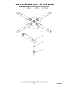 11 - Lower Washarm And Strainer Parts parts for Kitchenaid Dishwasher KUDS03STBL3 from AppliancePartsPros.com