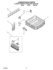10 - Lower Rack Parts parts for Kitchenaid Dishwasher KUDT03FTBL3 from AppliancePartsPros.com