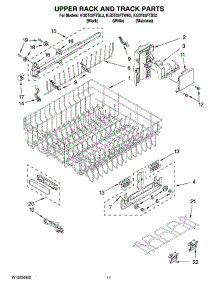 09 - Upper Rack And Track Parts parts for Kitchenaid Dishwasher KUDT03FTSS3 from AppliancePartsPros.com