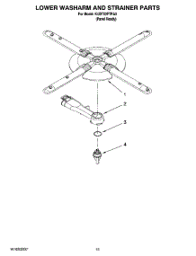 12 - Lower Washarm And Strainer Parts, Optional Parts (Not Included) parts for Kitchenaid Dishwasher KUDT03FTPA3 from AppliancePartsPros.com