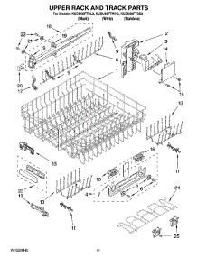 09 - Upper Rack And Track Parts parts for Kitchenaid Dishwasher KUDU03FTSS3 from AppliancePartsPros.com