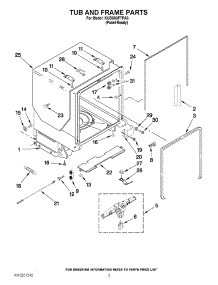 05 - Tub And Frame Parts parts for Kitchenaid Dishwasher KUDS03FTPA3 from AppliancePartsPros.com