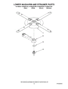 11 - Lower Washarm And Strainer Parts parts for Kitchenaid Dishwasher KUDS03FTBT3 from AppliancePartsPros.com