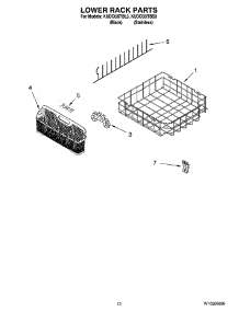 10 - Lower Rack Parts parts for Kitchenaid Dishwasher KUDC03ITBS3 from AppliancePartsPros.com