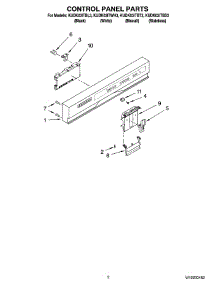02 - Control Panel Parts parts for Kitchenaid Dishwasher KUDK03ITBS3 from AppliancePartsPros.com