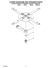 07 - Lower Washarm And Strainer Parts parts for Kitchenaid Dishwasher KUDK03ITBS3 from AppliancePartsPros.com
