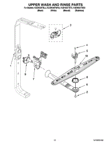 10 - Upper Wash And Rinse Parts parts for Kitchenaid Dishwasher KUDK03ITBL3 from AppliancePartsPros.com