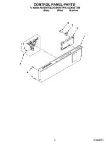 02 - Control Panel Parts parts for Kitchenaid Dishwasher KUDK03FTBL3 from AppliancePartsPros.com