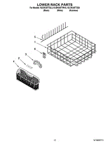 10 - Lower Rack Parts parts for Kitchenaid Dishwasher KUDK03FTBL3 from AppliancePartsPros.com
