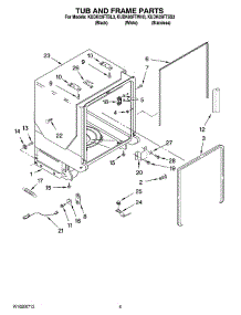 05 - Tub And Frame Parts parts for Kitchenaid Dishwasher KUDK03FTWH3 from AppliancePartsPros.com