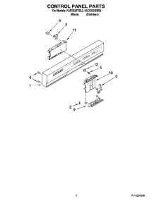 02 - Control Panel Parts parts for Kitchenaid Dishwasher KUDC03ITBL3 from AppliancePartsPros.com