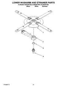 11 - Lower Washarm And Strainer Parts, Optional Parts (Not Included) parts for Kitchenaid Dishwasher KUDK03FTSS3 from AppliancePartsPros.com