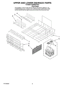 04 - Upper And Lower Dishrack Parts parts for Kitchenaid Dishwasher KUDD03DTPA10 from AppliancePartsPros.com