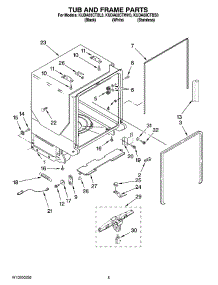 05 - Tub And Frame Parts parts for Kitchenaid Dishwasher KUDA03CTBL3 from AppliancePartsPros.com