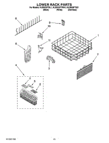 10 - Lower Rack Parts parts for Kitchenaid Dishwasher KUDE03FTWH1 from AppliancePartsPros.com
