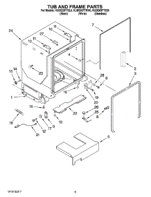 06 - Tub And Frame Parts parts for Kitchenaid Dishwasher KUDE03FTBL0 from AppliancePartsPros.com