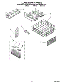 10 - Lower Rack Parts parts for Kitchenaid Dishwasher KUDE03FTBL0 from AppliancePartsPros.com